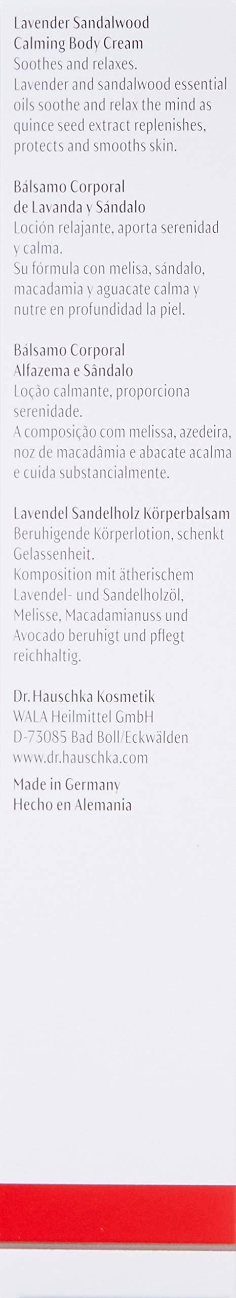 Dr. Hauschka Lavender Sandalwood Calming Body Cream, 4.9 Fl Oz