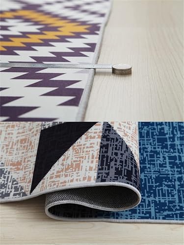 Miniatura 8 de TEBUTI Alfombra antideslizante de arte abstracto de mármol para sala de estar, dormitorio, comedor y cocina