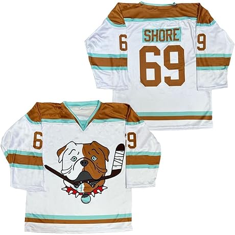 Sudbury Bulldogs Away White Shoresy 69 Hockey Jersey - Own Your Ice