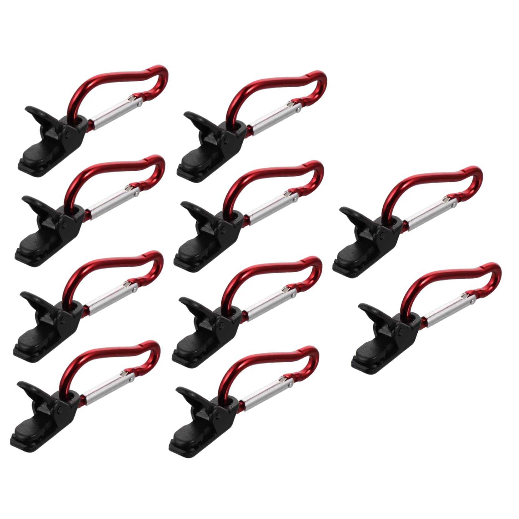 WOONEKY Camping Supplies 20 Sets Tent Fixing Clips Strong Windproof Clamps Tooth Shape for Tarpaulin