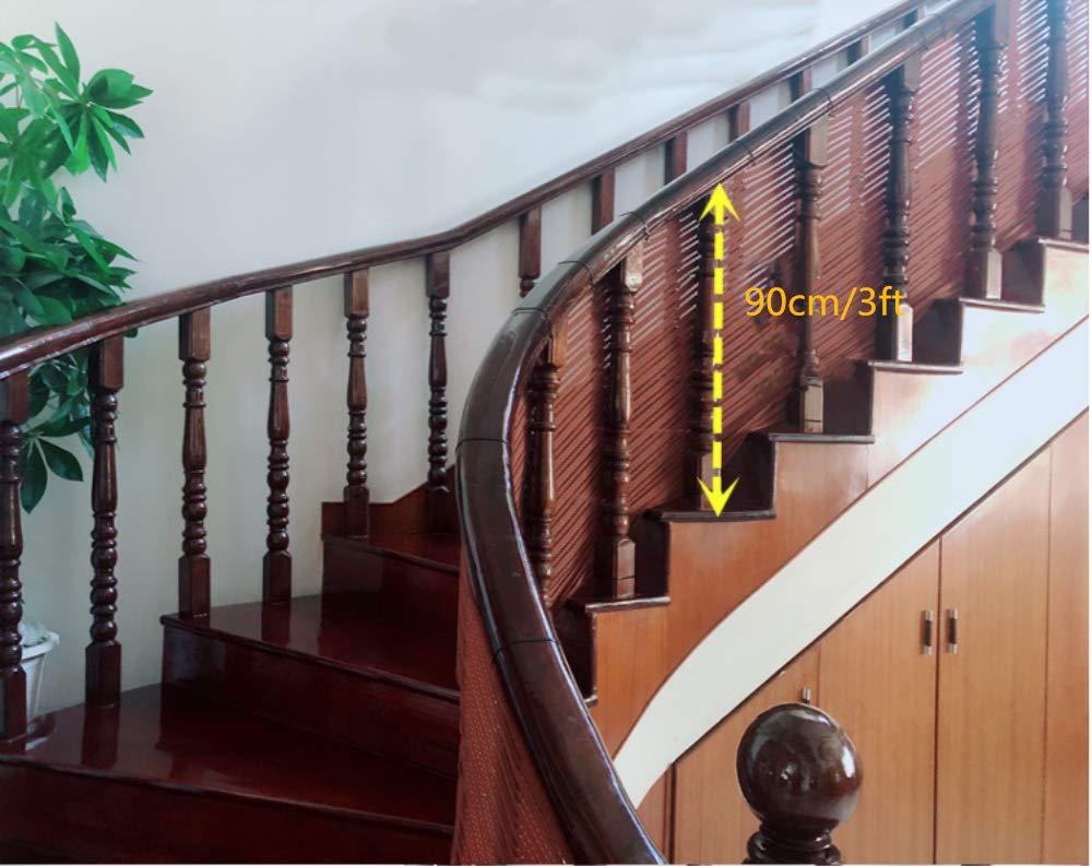 Schody antypoślizgowa siatka zabezpieczająca balkon schody patio barierka ogrodzenie siatka dla dzieci zwierzęta domowe, kawa, 0,9 x 3 m x 10 stóp