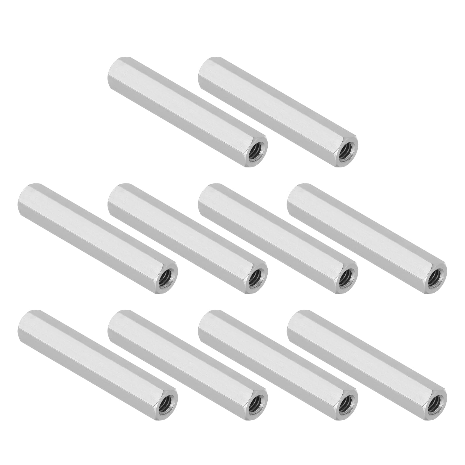 PATIKIL 1/4"-20 UNC 304 Stainless Steel Hex Coupling Nuts