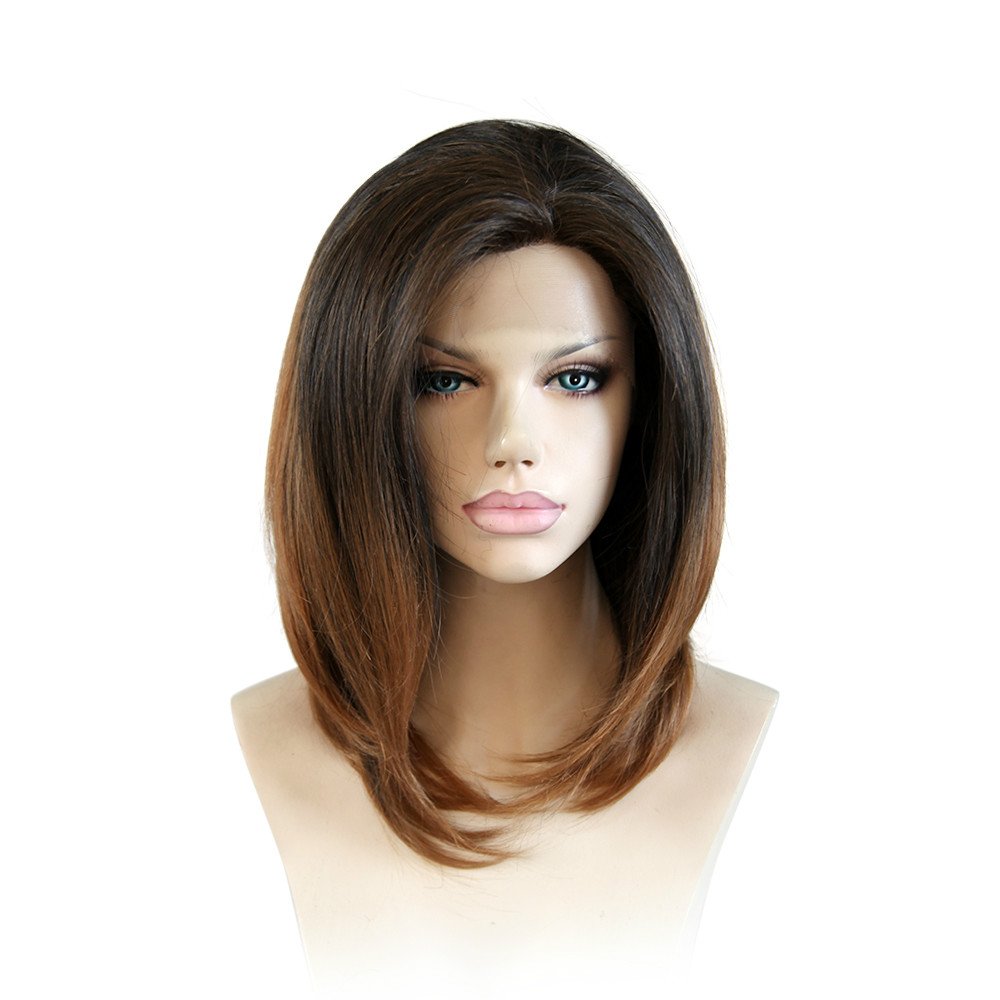 Cbwigs PT2/27 Color Short Bob Straight Synthetic Lace Front Wigs for