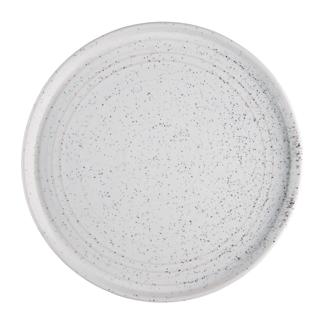 Olympia Cavolo Flat Round Plates White Speckle 270mm (4 pack)