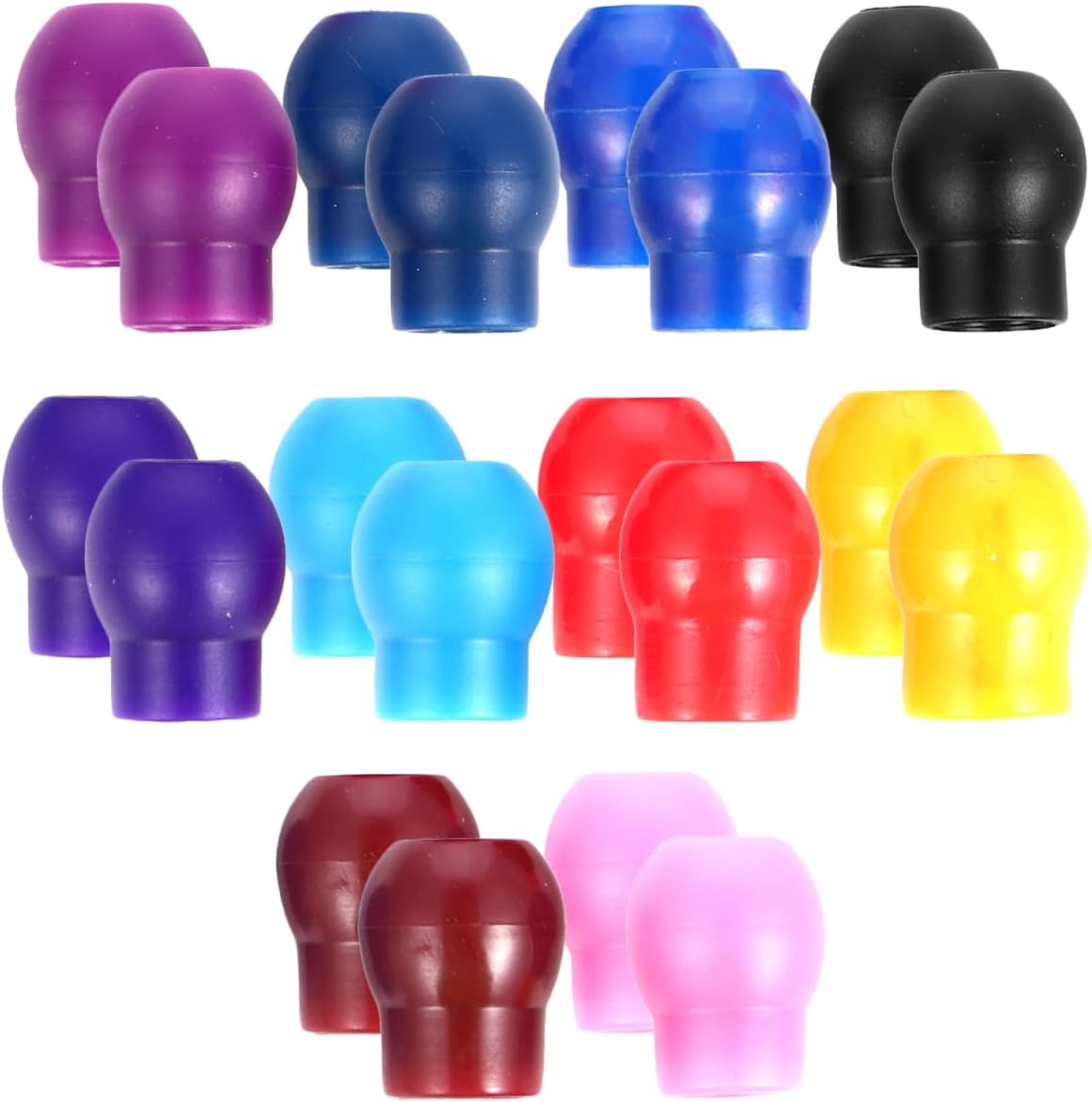 TEHAUX 10 Pairs Stethoscope Ear Tips Replacement, Universal Silicone Earbuds, Comfortable Soft-Sealing Ear Pieces for MDF CORE EKO Stethoscopes (Rainbow Color)