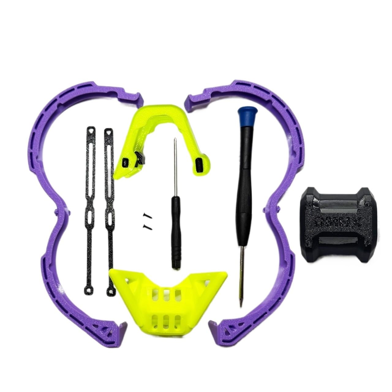 Compatible para DJI NEO 2 Protector TPU anti-colisión 4en1 | TPU flexible, absorción de impactos, protege cardán y cuerpo de colisiones(Purple Green)