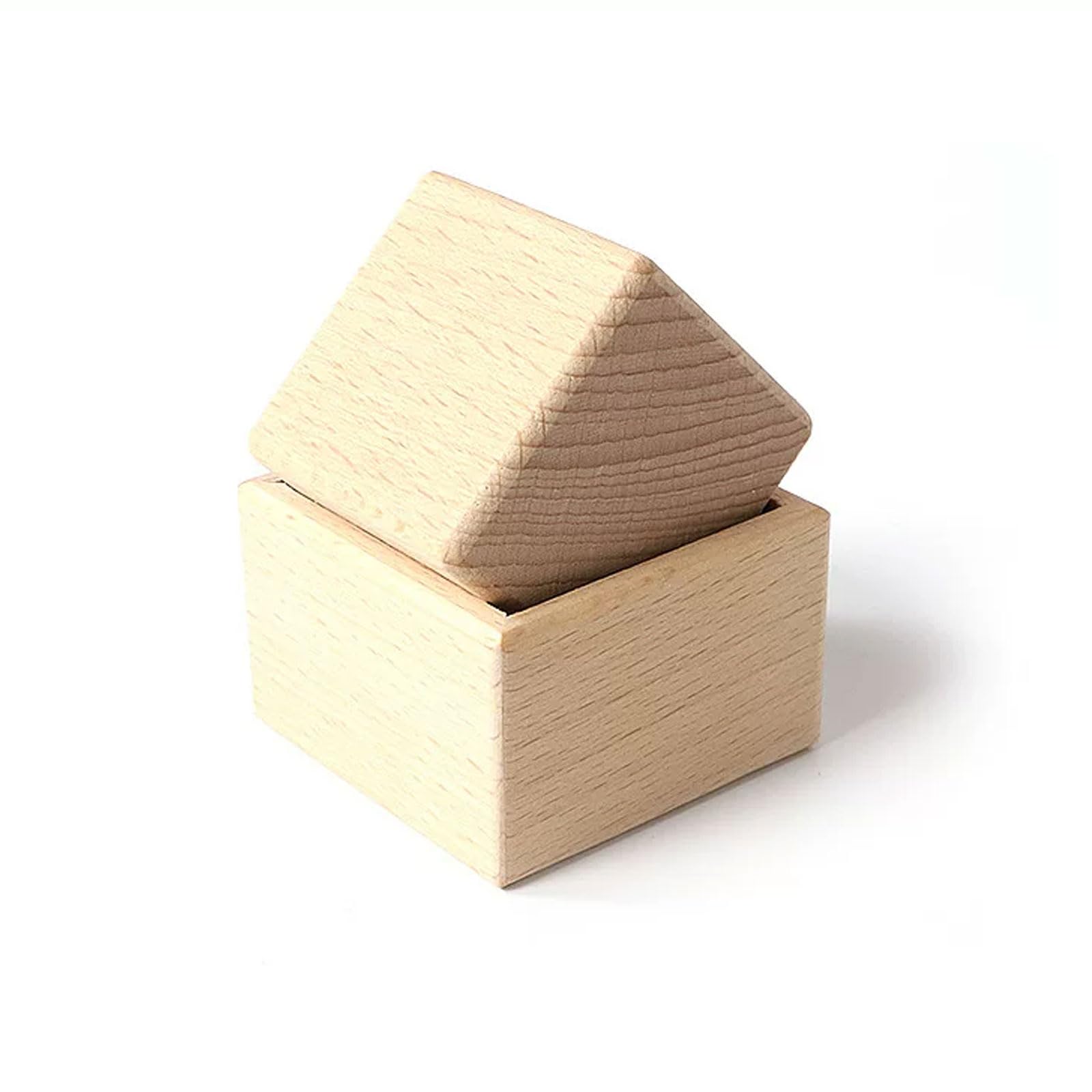 ttnmrc Montessori Cube and Box Toy - wooden Infant Hand-Eye Coordination & Object Permanence Sensory Toy