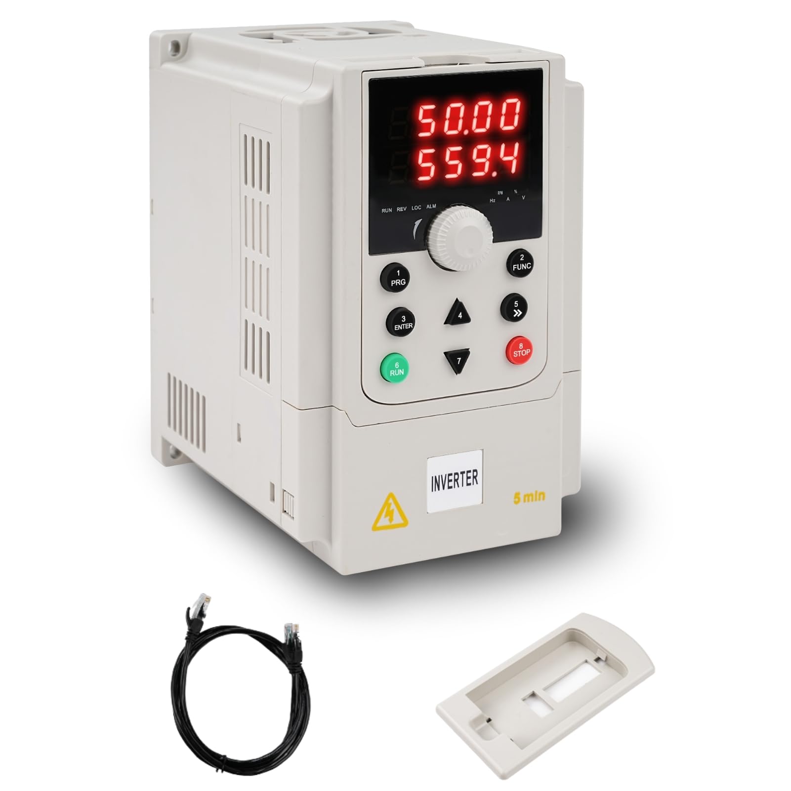DEWIN Variador de Frecuencia Monofasico a Trifasico 1.5KW, Convertidor de Frecuencia Solar Fotovoltaico 220V Entrada monofásica 220V Salida trifasico VFD Inversor del Ventilador de la Bomba de Agua