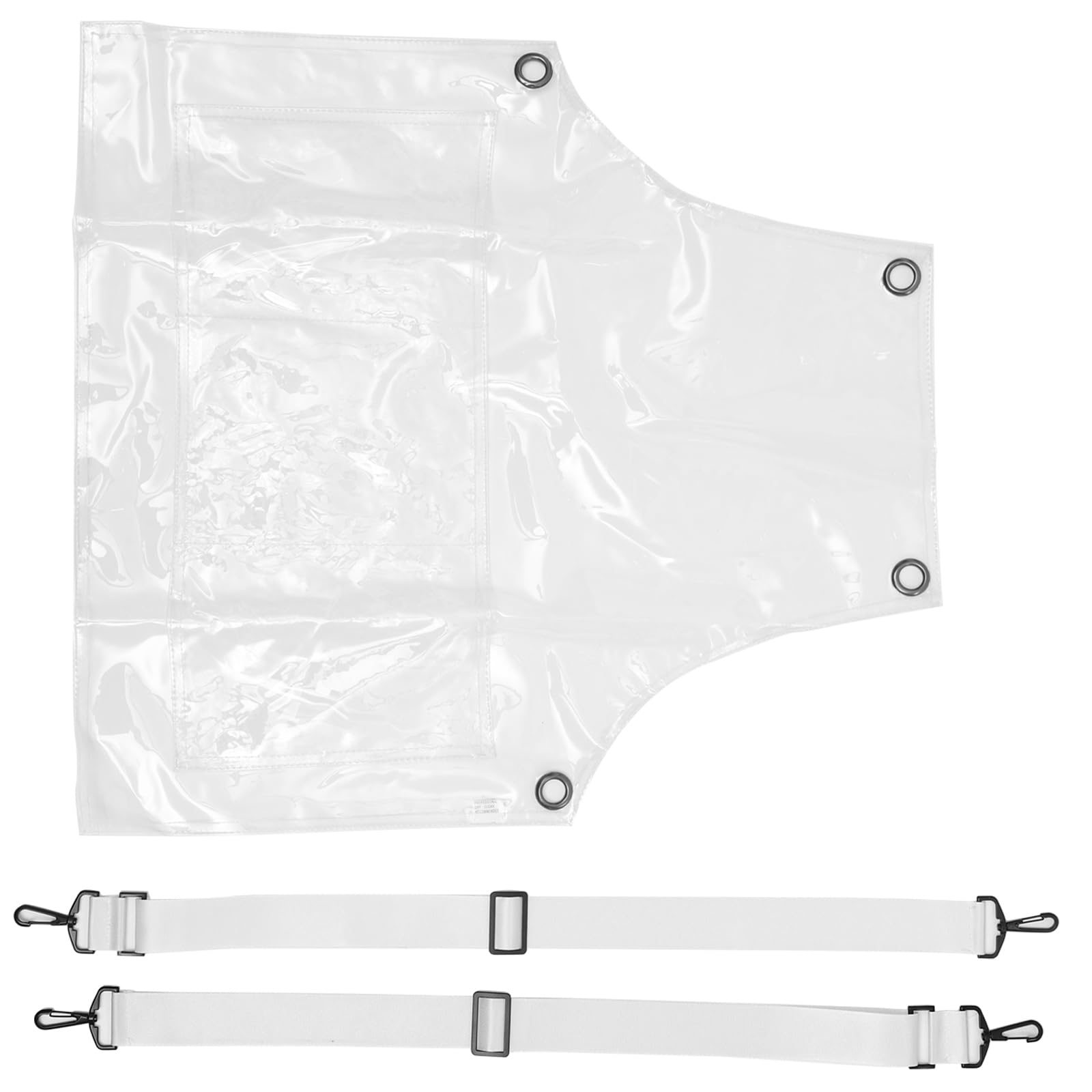 Delantal transparente para peluquero impermeable y resistente de TPU Abaodam 2