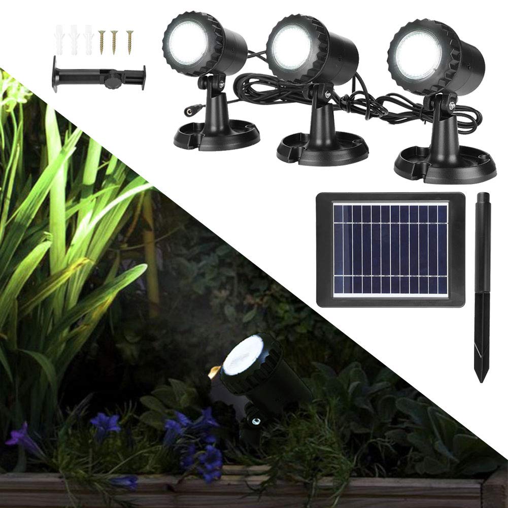 Wasserdichte Unterwasserleuchte Solarenergie Unterwasserlampe, IP65 wasserdichte Leuchtköpfe, energiesparendes Design für Pools, Teiche und Wassergärten, Außenbereich