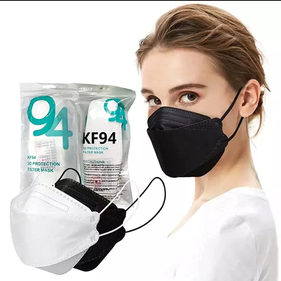 Satiate Pack of 50 Black Color KF94 Face Mask - Reusable Premium Fish Willow Shape 3D KF94 Mask for Men and Women, High Filtration, Anti Pollution 4 Layer Mask (B09BB1LN9K) Amazon Price History, Amazon Price Tracker