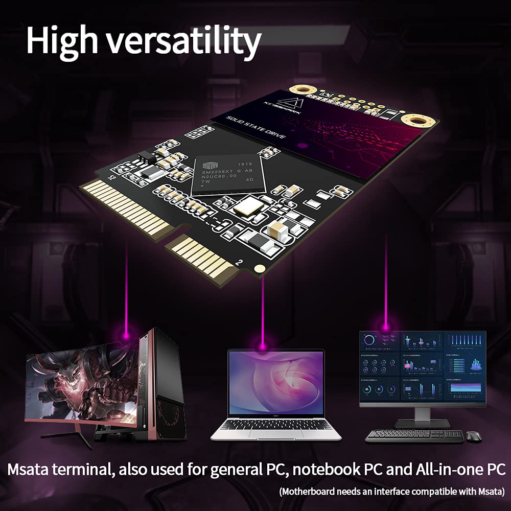 GamerKing MSATA SSD 64Go Interne Disque Dur Haute Performance Pour Ordinateur Portable Sata Iii 6gb S De Lecteur De Disque Dur Ssd 64go Msata Fiche Technique Et Prix Au Maroc