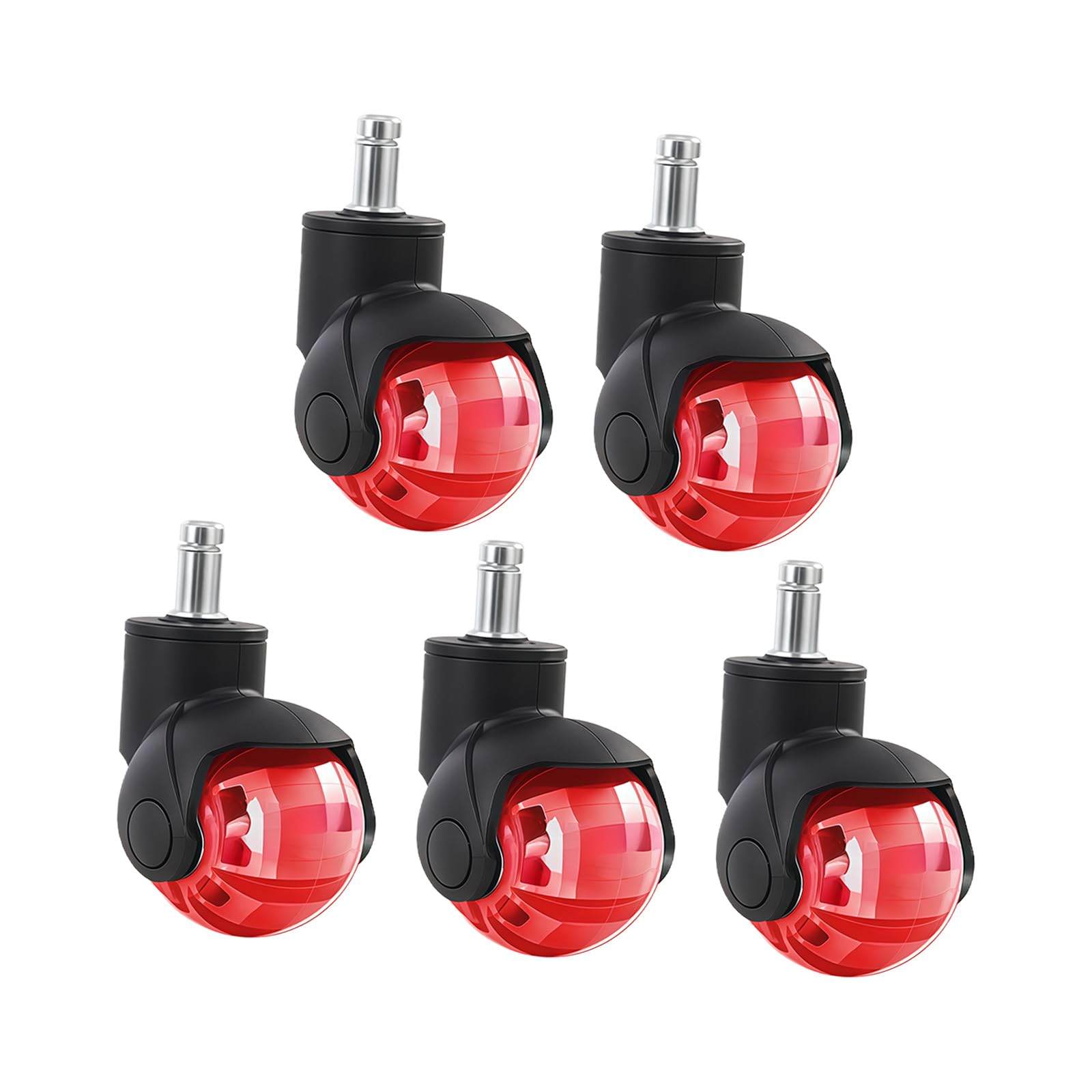 Quiet 360 Rotation PU Casters for Offices Chairs with 2 Inch Size and 11x22mm Compatibility Floor Friendly PU Casters