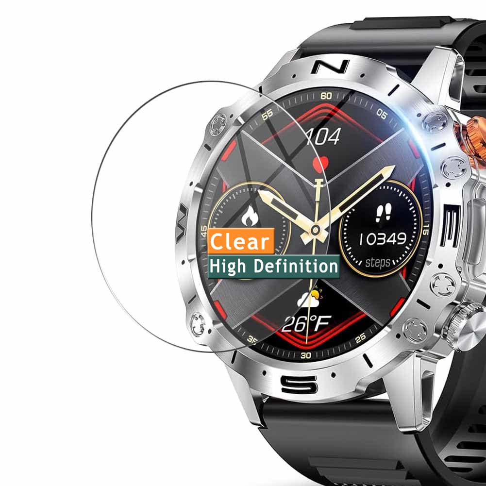 Vaxson 3-Pack Screen Protector, compatible with Msoat K59 1.43" smartwatch Smart Watch, TPU Guard Film Protectors Sticker [NOT Tempered Glass]