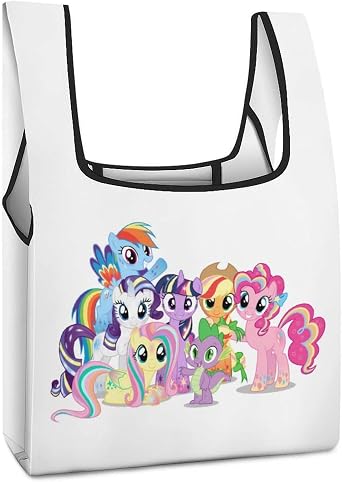 My Little Pony Eco Bag, Environmental Protection Shopping Bag, Folding Shopping Bag, Fashion, Womens, Mens, Multi-functional Handbag, Waterproof Material, Lightweight, Repeated Cleaning