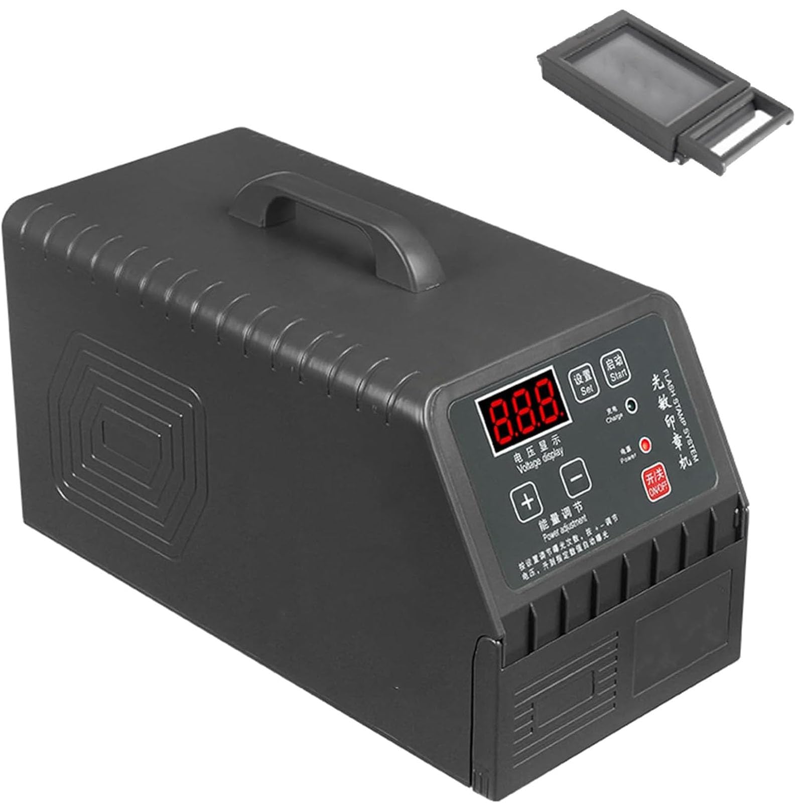 Fnotlfue Light Flash Stamp Portrait Making Machine, Digital Photosensitive Seal Maker With Led Display, Adjustable Exposure And 1–3 Tubes, 13200–39600J High Power For Custom Cartoon Stamps