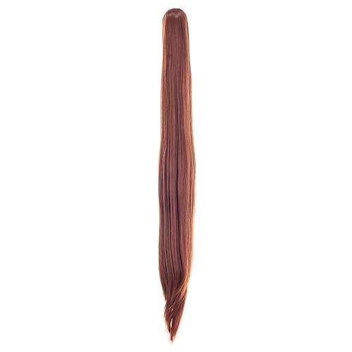 Miniatura 5 de Extensiones de pelo sintético SWACC con clip de pinza de 28pulgadas de largo, lacio, para mujer
