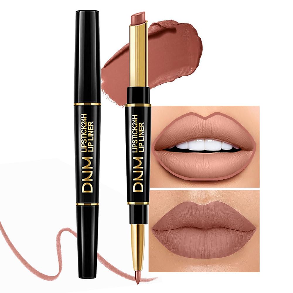 Amazon.com : HHLTOH 2-in-1 Dark Nude Brown Matte Lip Liner