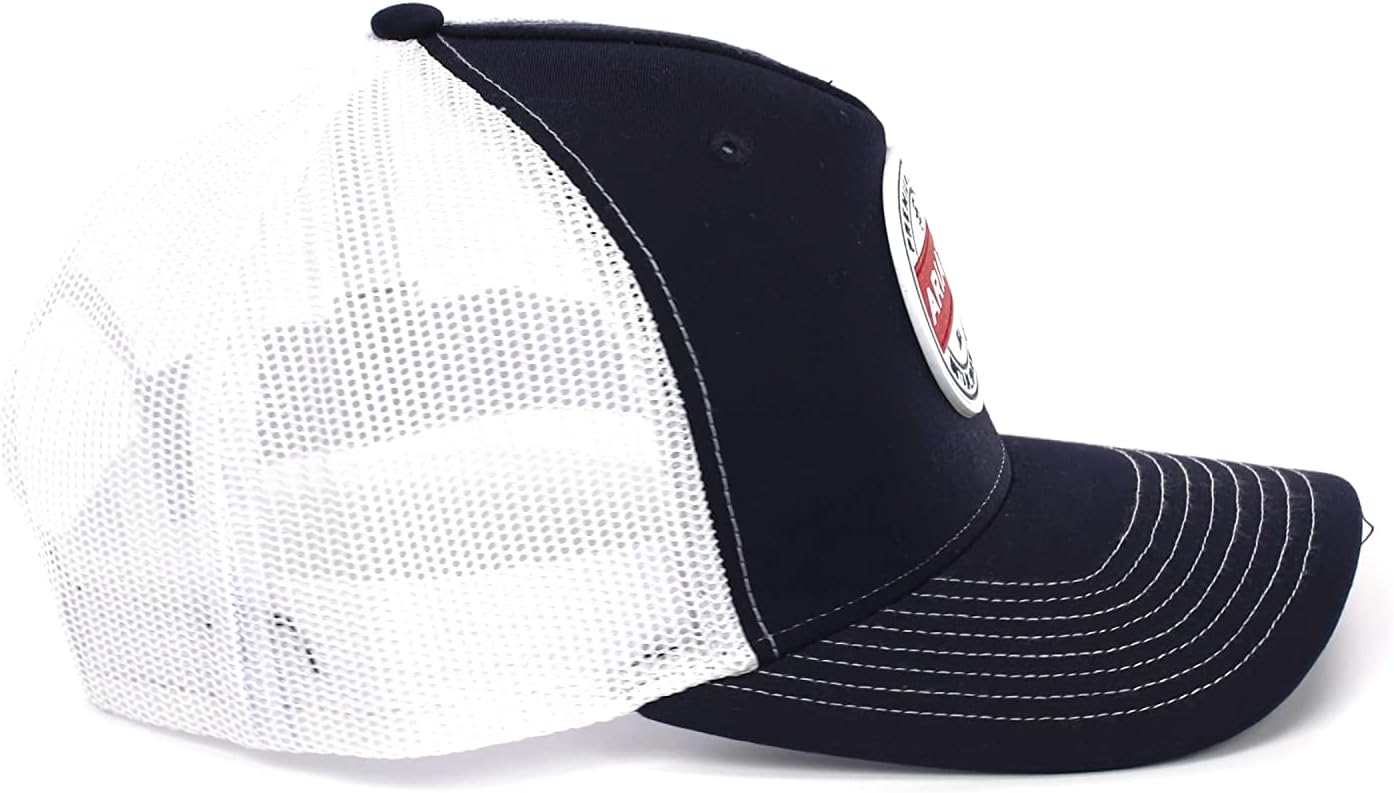 ARIAT Men's Navy Snapback Rubber Logo Patch Cap