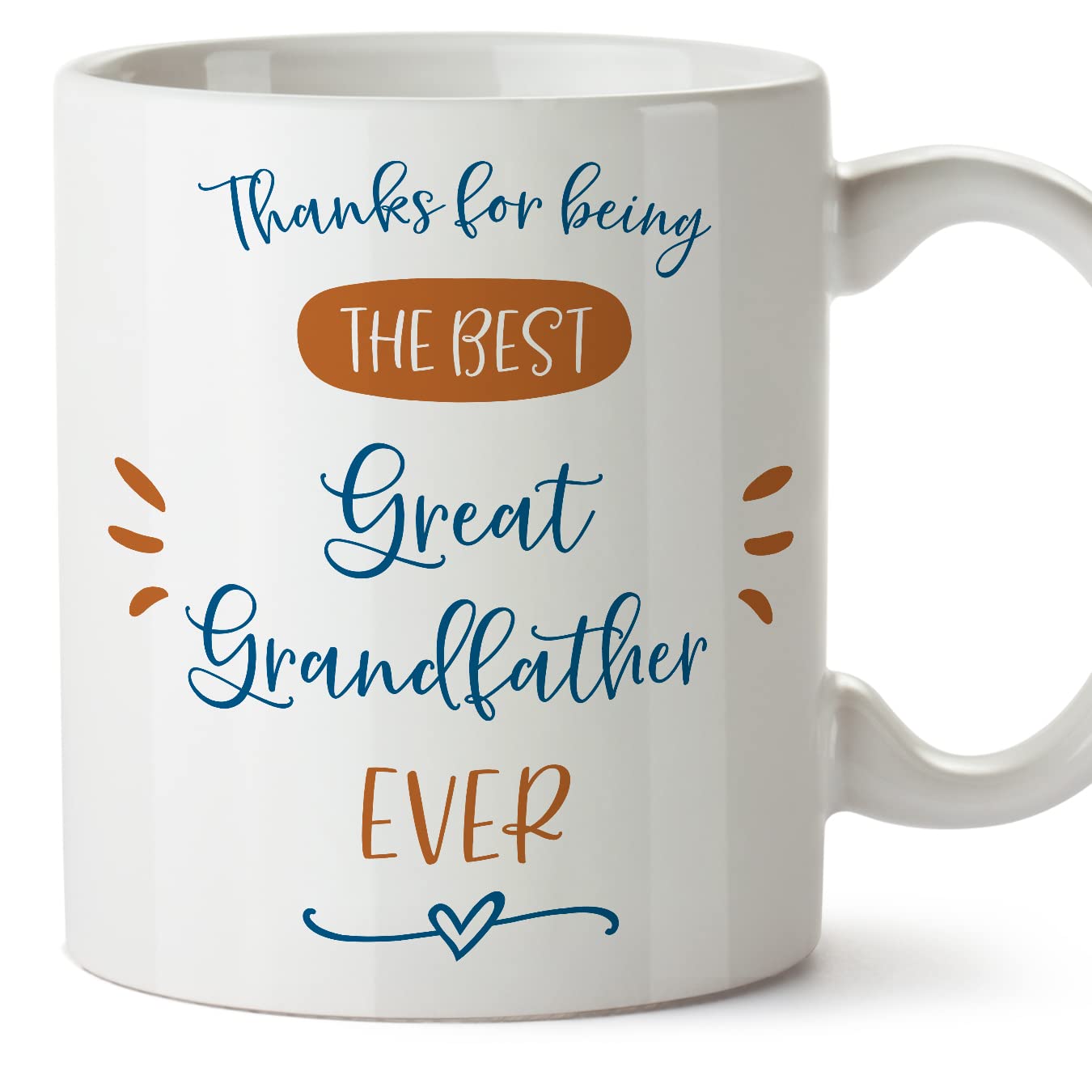 MUGFFINS Great-Grandfather Mug - in English - Thanks Best Family - Funny Gift - Ceramic 11oz Mug