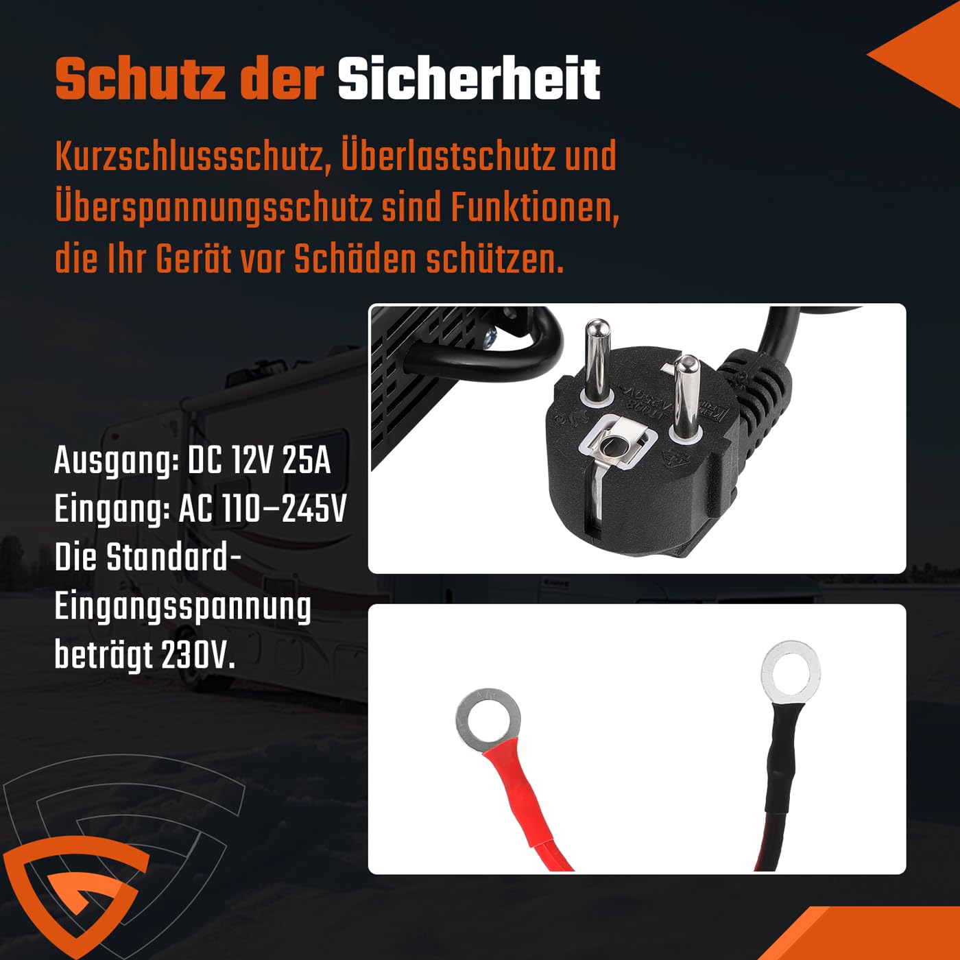 Voedingsadapter 12 V 25 A, 300 W, 230 V Naar 12 V Transformator Stroomomvormer Spanningsomvormer Dieselverwarming