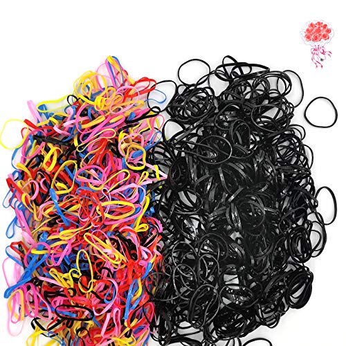 OLEWELL Valentine's Day Mini Rubber Bands Soft Elastic Bands for Kids Hair Non-slip Rubber Hair Bands Soft Hair Elastics