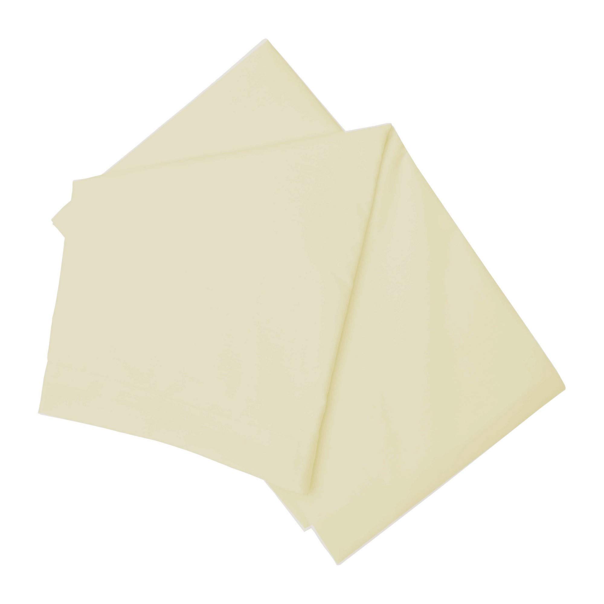 Belledorm Easy Care Flat Sheet - King Size - Cotton Polyester Percale - 200 Thread Count - Ivory