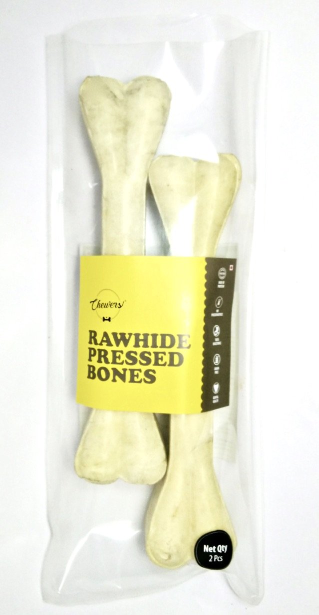 Chewers Rawhide Pressed Dog Bones 10 inches Dog Chew Bone Treat, 2 Pieces (B079Q6H2BB) Amazon Price History, Amazon Price Tracker