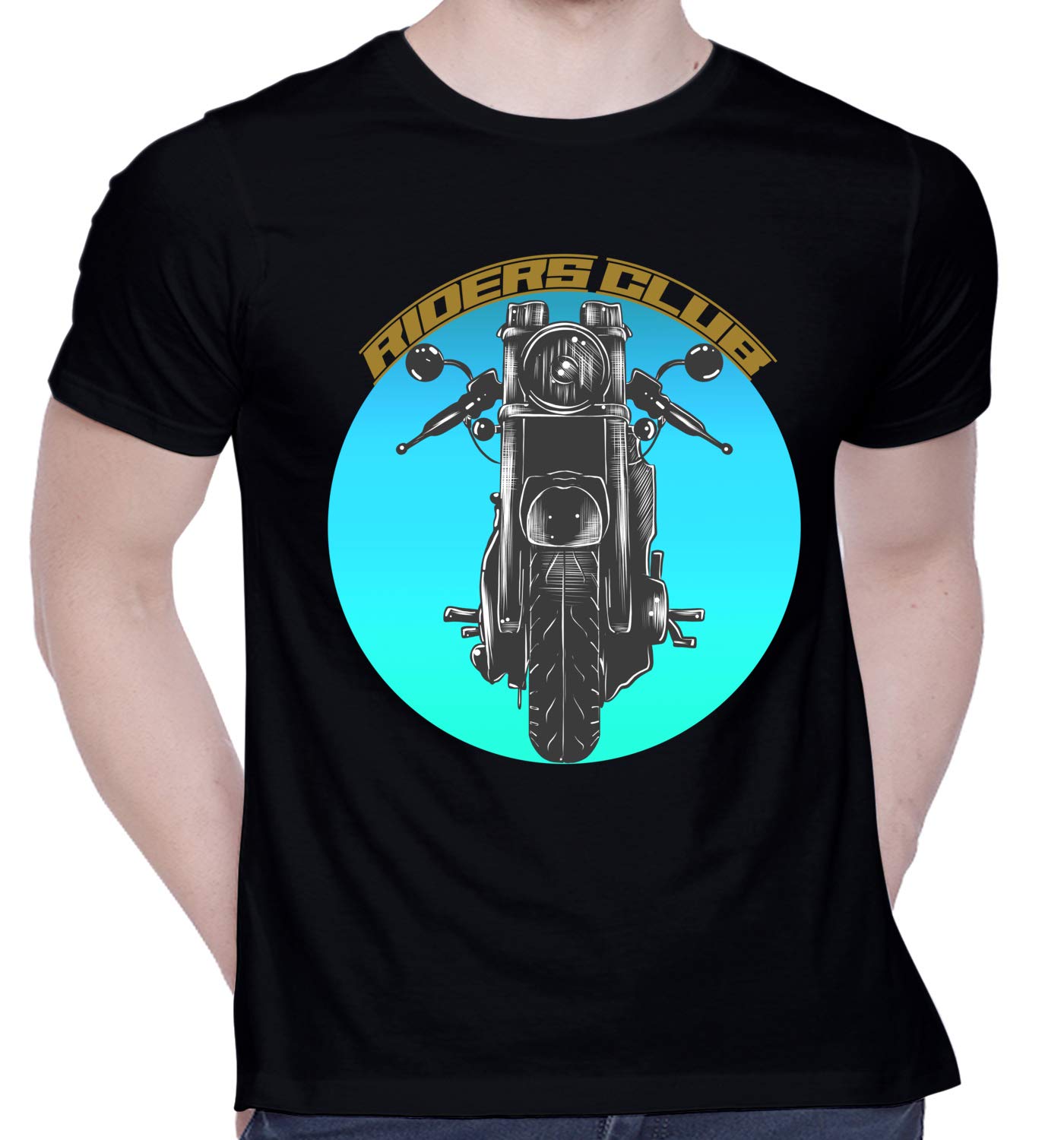 CreativiTGraphic Printed T-Shirt for Unisex Motor Bike Tshirt | Casual Half Sleeve Round Neck T-Shirt | 100% Cotton | D00153-337