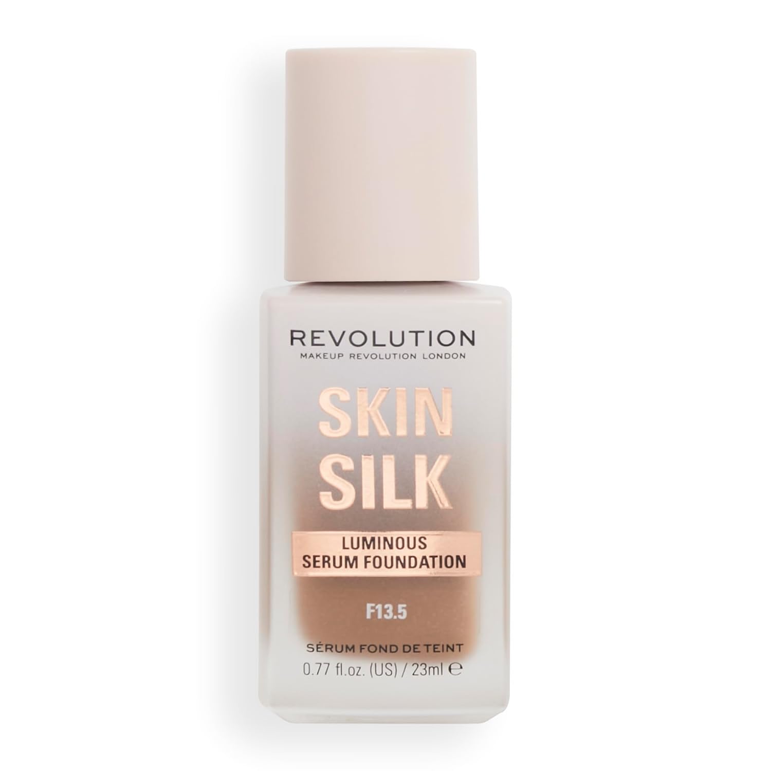 Revolution Beauty London, Skin Silk Serum Foundation, Light to Medium Coverage, Lightweight & Radiant Finish, Contains Hyaluronic Acid, F13.5 Dark Skin Tones, 0.77 fl oz - Image 2