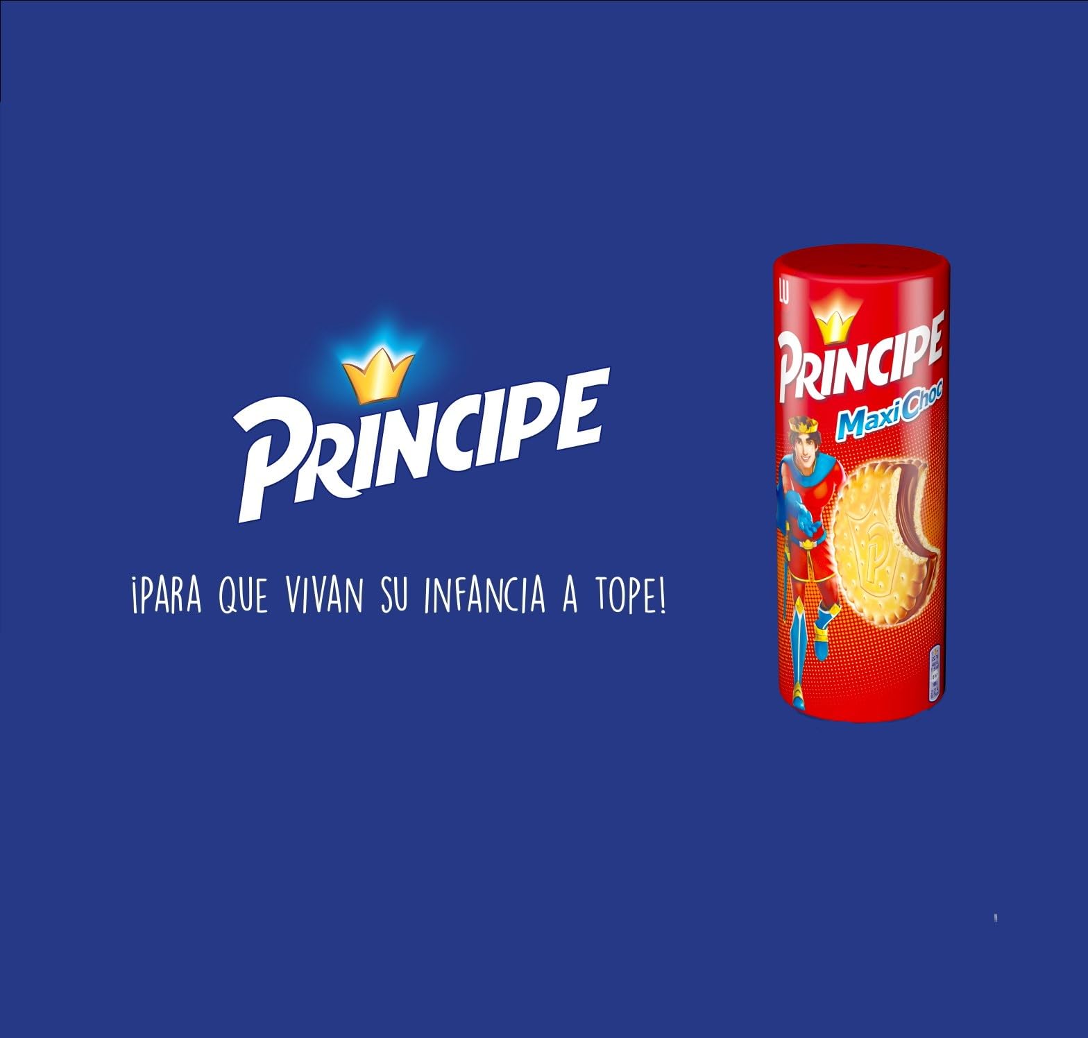 Príncipe Maxi Choc, Galletas Sándwich Rellenas de Doble Crema de Chocolate con Leche, 24 x 250g