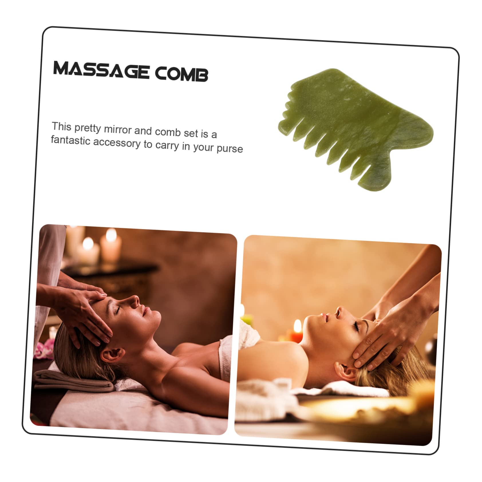 PartyKindom 5stücke Jade-kamm Zur Kopfhautmassage Ergonomischer Massagekamm Für Haarpflege Und Entspannung Grün Für Zuhause Und Unterwegs Für Sanfte Behandlung Für Tägliche Anwendung