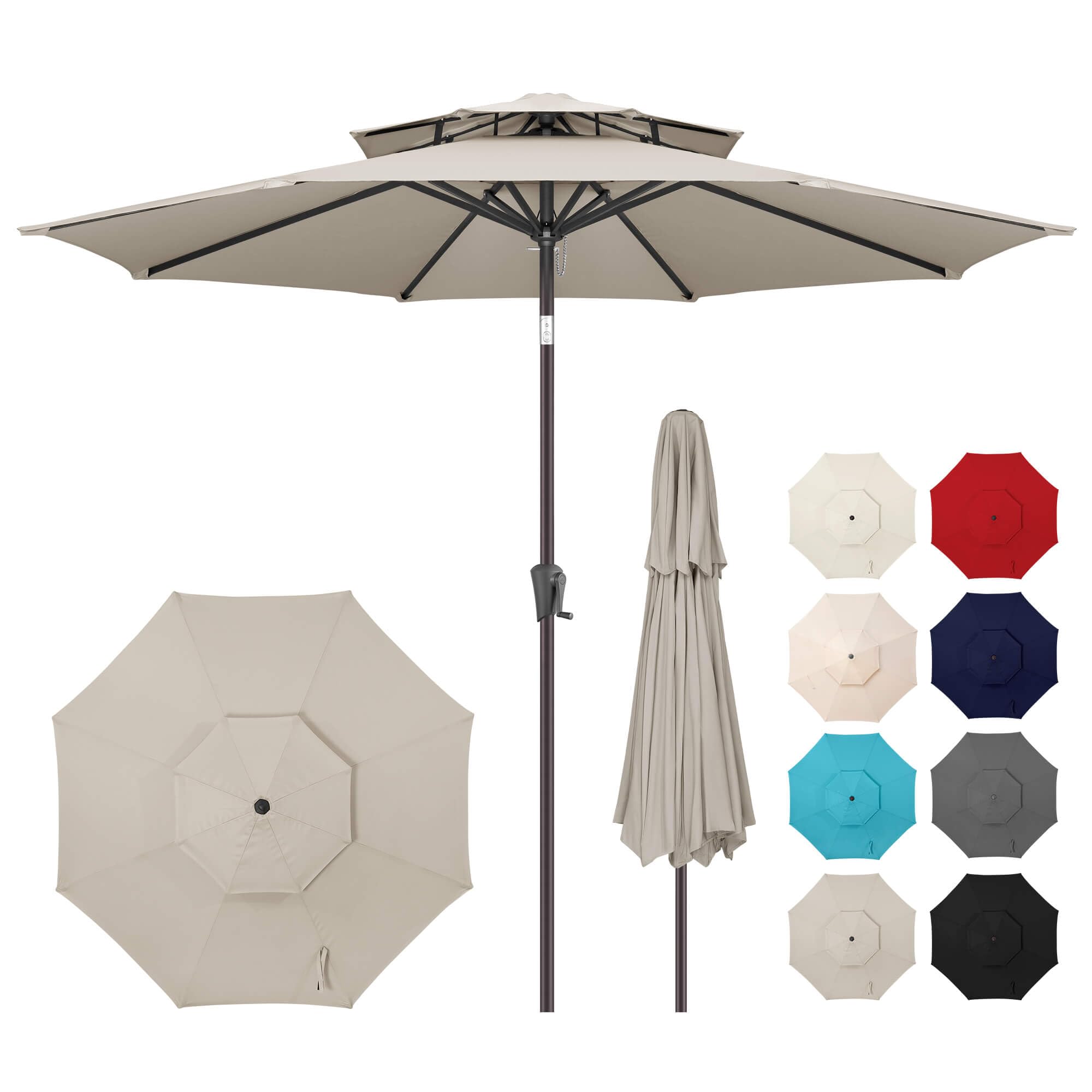 AckMizz 9ft Outdoor Patio Umbrella