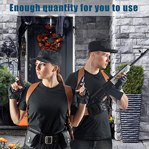 Image of 8 Pieces Ear Piece Toys Security Headset Earpiece Agent Earpiece Costume Prop Earpiece Headphones, Snap Replacement Acoustic Tube for 2-Way Radio Audio Headsets