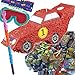 Produktbild Pinata Set: * RENNWAGEN * mit + Maske + Schläger + 100-teiliger Süßigkeiten-Füllung No.1 von Carpeta© | Handgefertigte Auto Pinata | Tolles Spiel für Kindergeburtstag, Cars Motto-Party