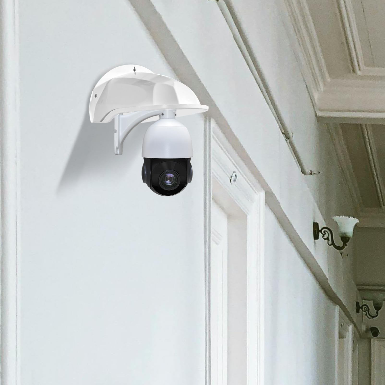 UKCOCO Copertura per Fotocamera da Esterno in Abs Resistente alle Intemperie 4 Pezzi Protezione Contro Danni per Casa e Ufficio