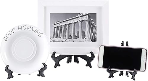 Miniatura 5 de Boao 24 soportes de placa de caballete de plástico para exhibir marcos de fotos de 3456 pulgadas, caballete de plástico para exhibir tarjetas,