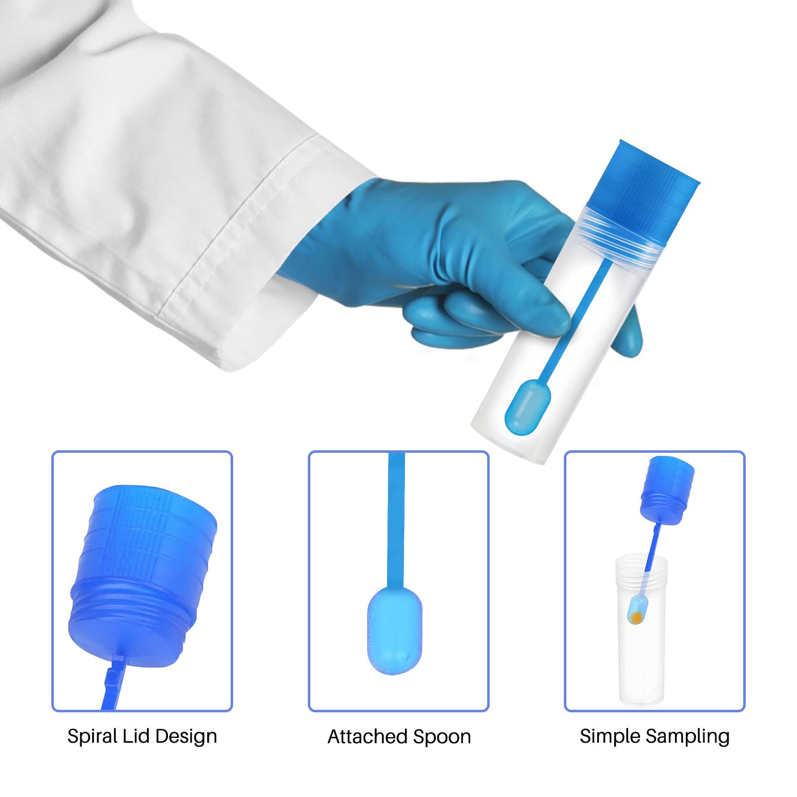 Pack of 20 Chair Sample Tubes, Dog and Cat, Test Tube, Examination Tube - Image 3