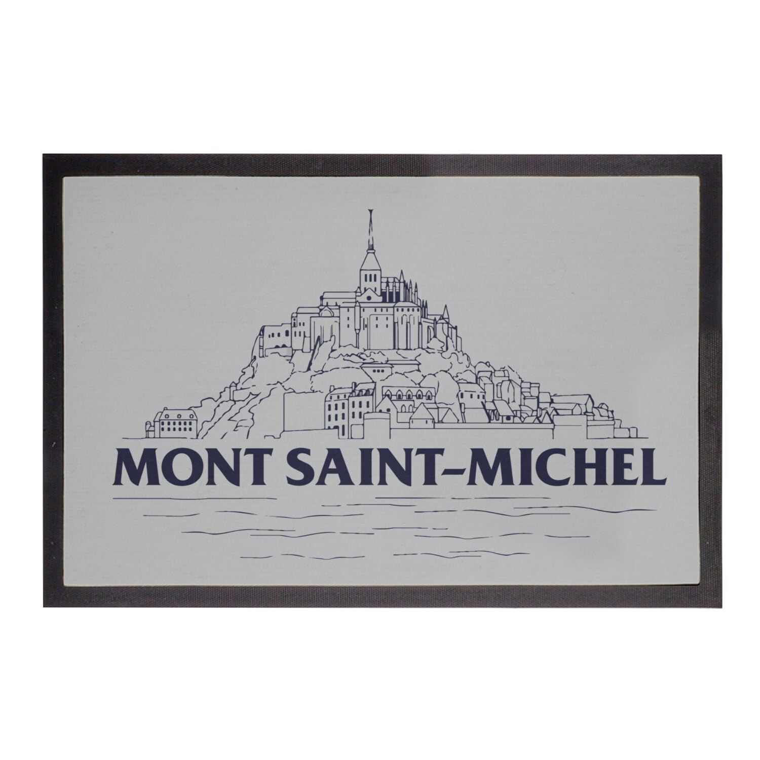 Paillasson Normandie Mont Saint Michel gris tapis d'entrée haut de gamme