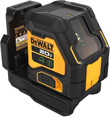 Miniatura 3 de DEWALT 20 V MAX, nivel láser, láser de línea cruzada, verde, solo herramienta (DCLE34021B)