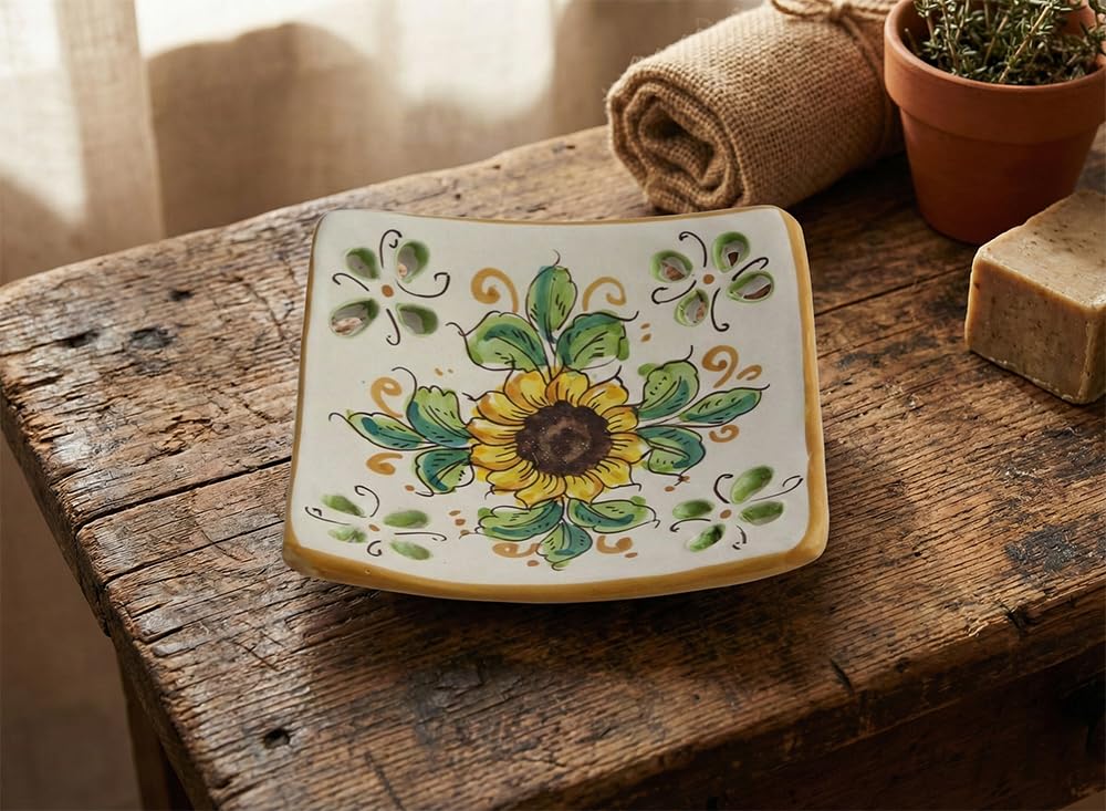 Vide-poches en céramique sicilienne, le cadeau artisanal idéal peint à la main