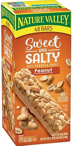 Nature Valley Barras de granola de maní dulce y salado a granel (en NEYUM embalaje con calcomanía) (48 unidades)