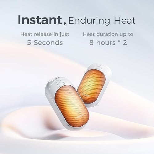 Miniatura 5 de OCOOPA Paquete de 2 calentadores de manos magnéticos recargables, calentadores de manos eléctricos ultrafinos, calentador portátil de tamaño de