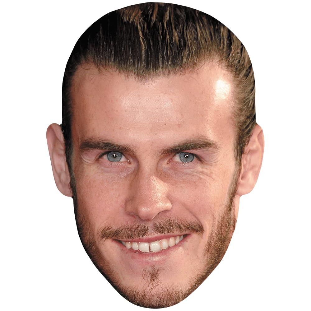 Gareth Bale (Beard) Celebrity Mask, Flat Card Face, Fancy Dress Mask