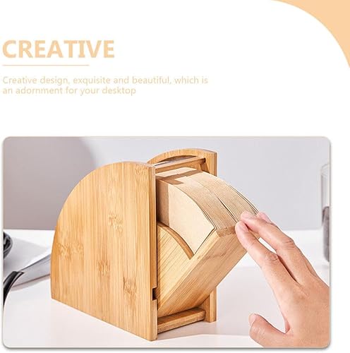 Miniatura 4 de Hemoton Soporte de escritorio para el hogar, soporte de filtro de café delicado, soporte de papel de filtro de madera, contenedor de filtro de café