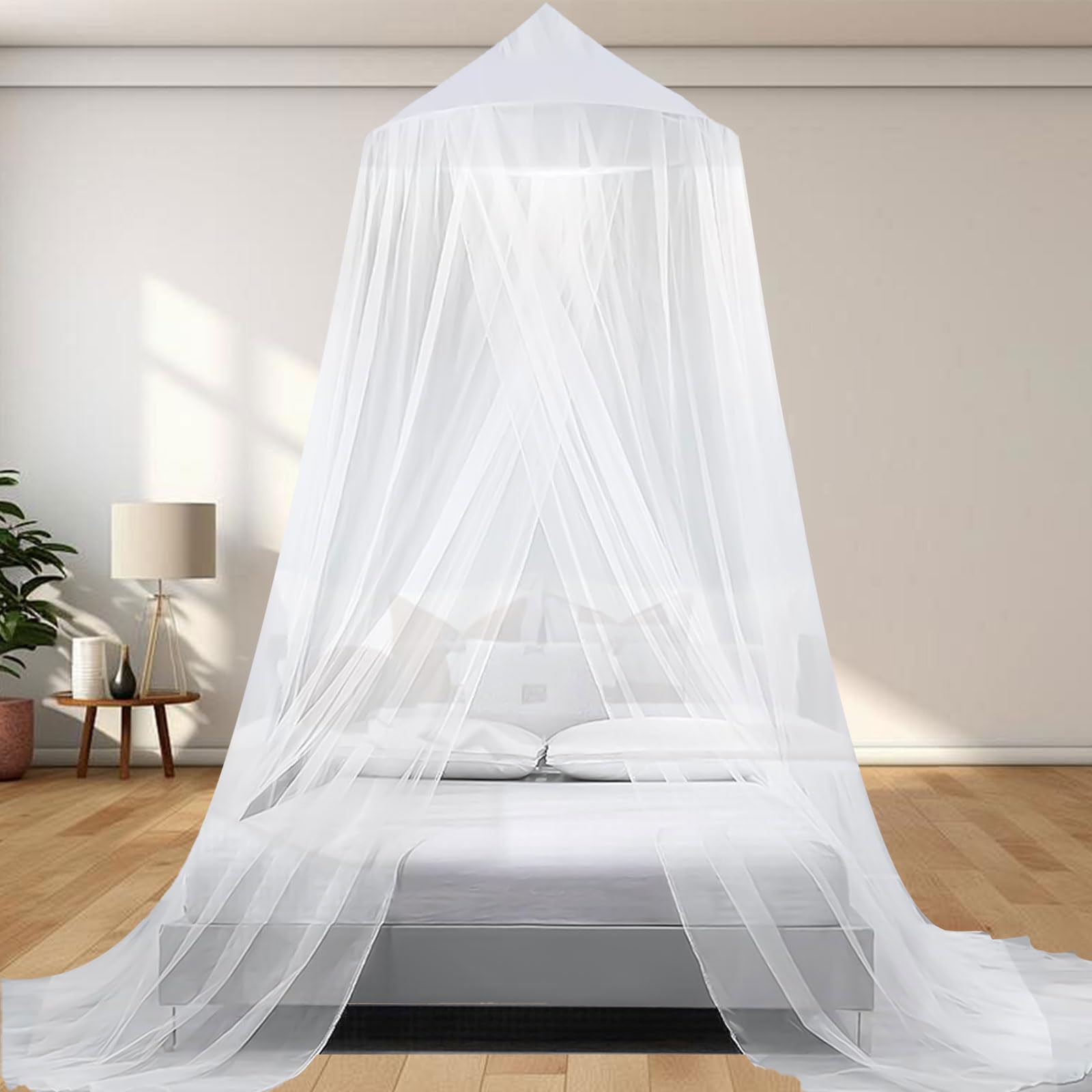 Moustiquaire de Lit Universelle, Auvent et Ciel de Lit pour Lits Simples et Doubles, Installation Rapide, Idéale pour la Chambre et Le Voyage