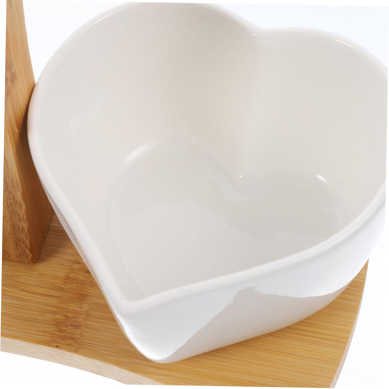 Cabilock Azucarero y Jarra De Cerámica con Bandeja De Bambú y Cuchara Juego para Crema y Azúcar Cocina y Hogar Set Elegante para Servir Leche y Azúcar Mesa Dulce