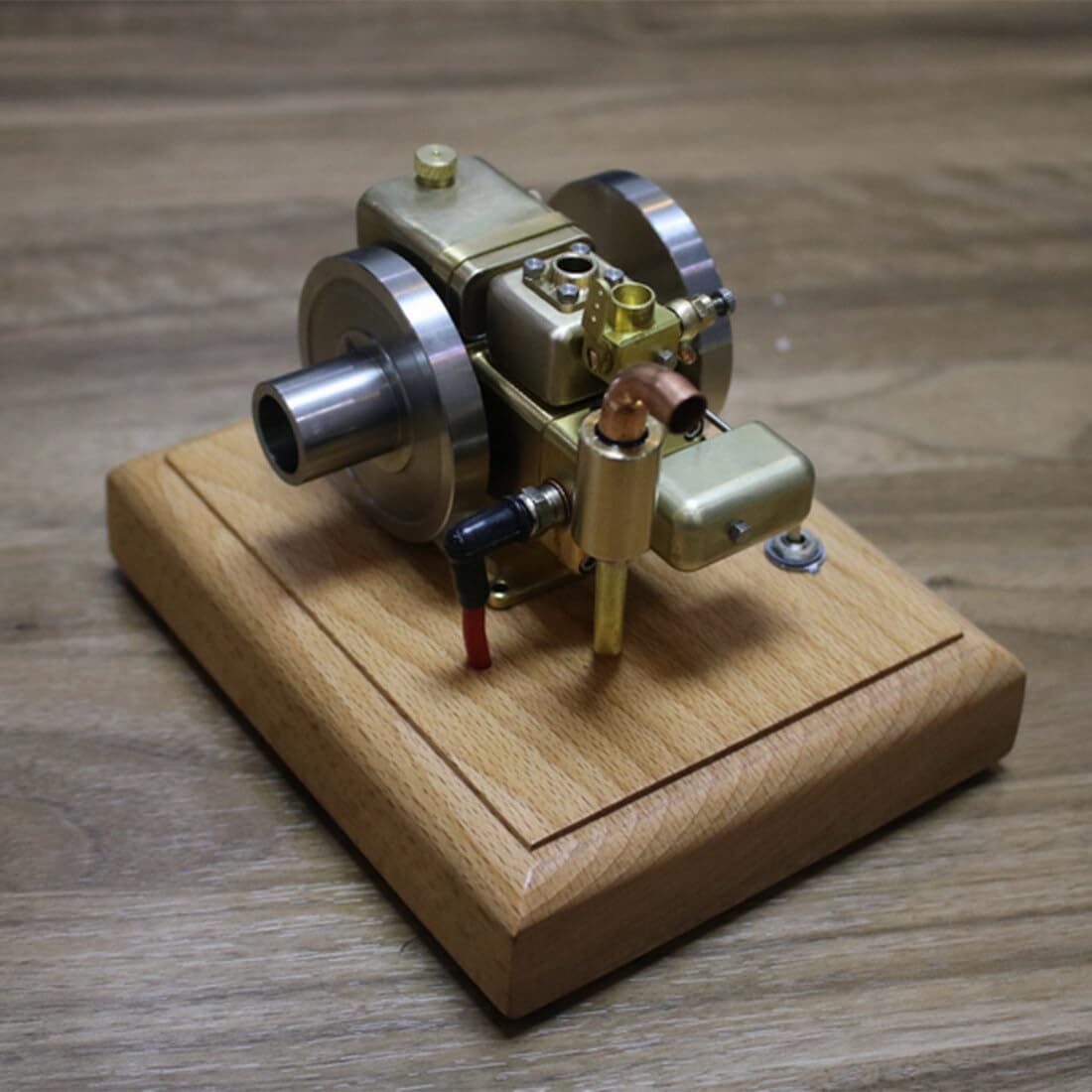 Kisss Juego de construcción de motor, 1,6 cc, mini motor de gasolina de cuatro tiempos, modelo de motor de combustión refrigerado por agua, modelo de motor, juego de construcción de metal, regalo de