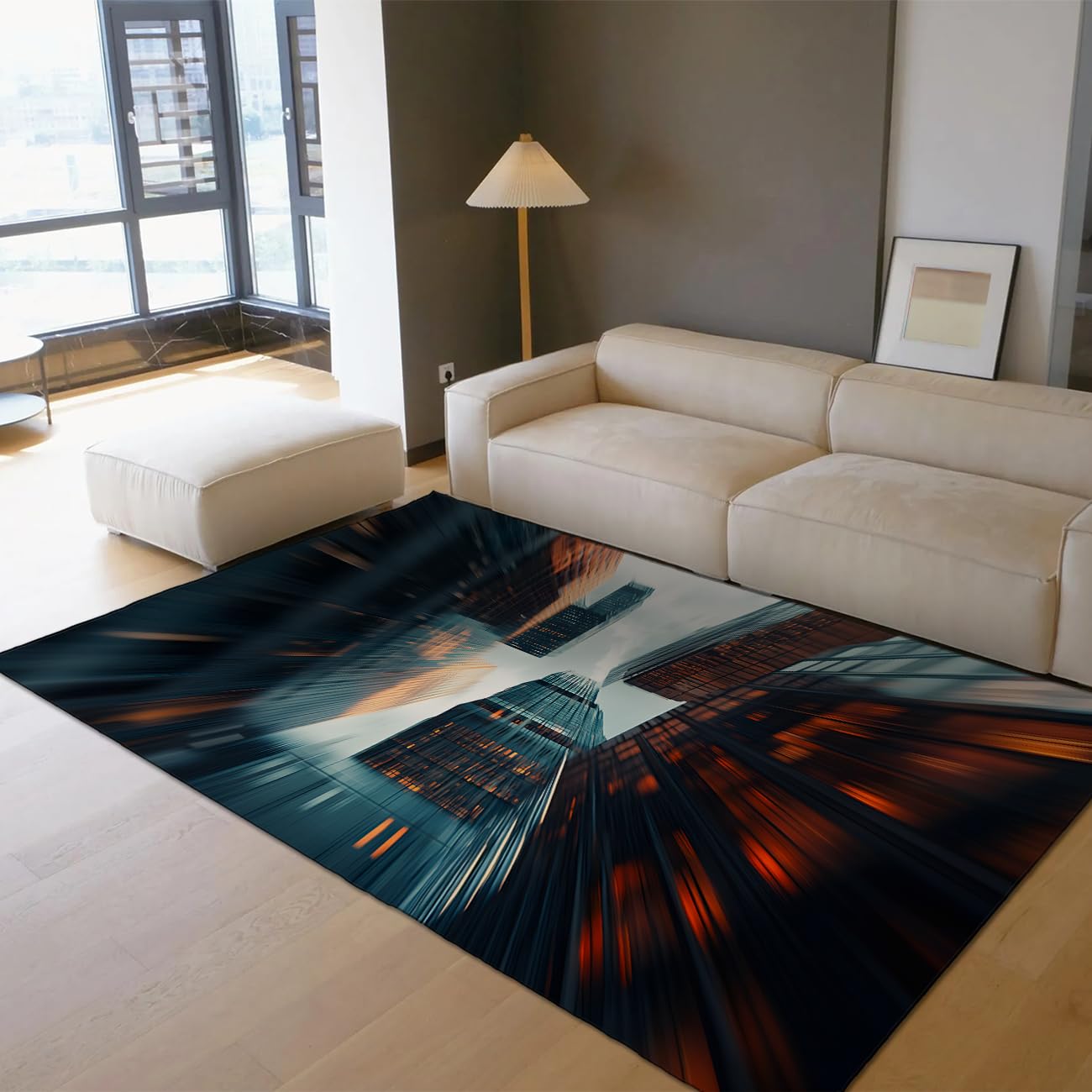 Moquette intérieure lavable tapis de surface 140x180cm abstrait moderne