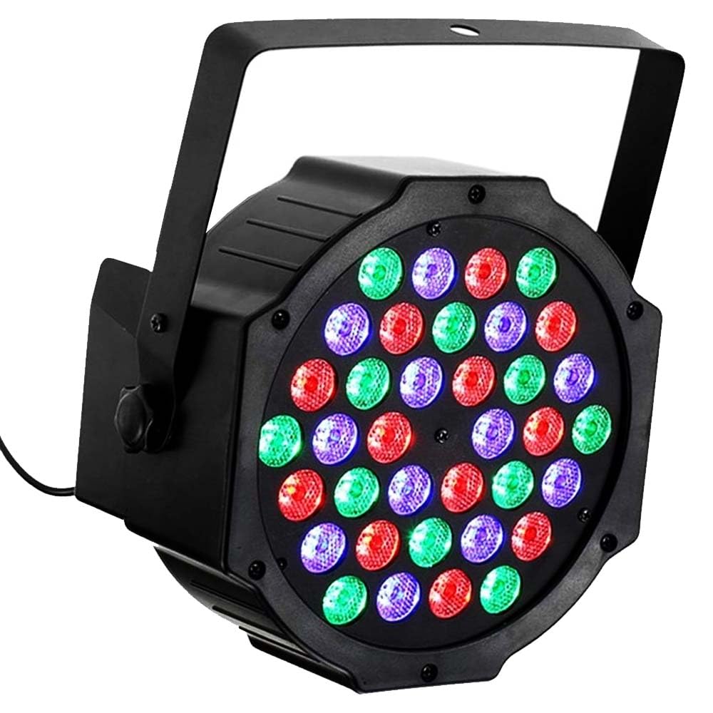 Scheinwerfer mit 36 LEDs in verschiedenen Farben RGB mit 36 Watt, integrierter Soundsensor mit bunten Lichtern für Partys, Disco, Events
